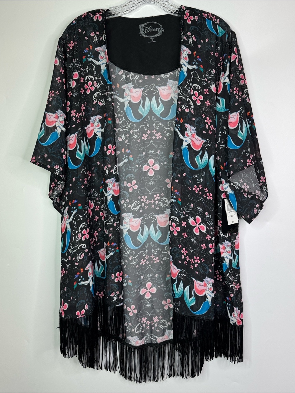 Disney Ariel Black Kimono Size Medium NWT